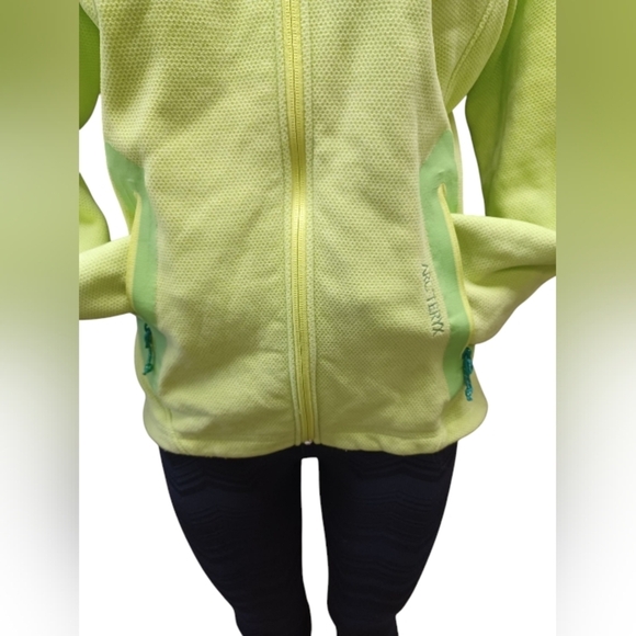 Arc'Teryx EUC Lime Green L/S Fleece Jacket Size Medium - Picture 3 of 10